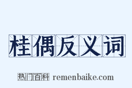 桂偶反义词是什么意思的图片
